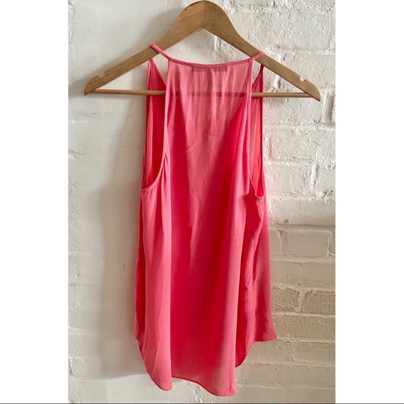 BCBGMaxAzria pink Vneck halter sleeveless tank top - Picture 2 of 6